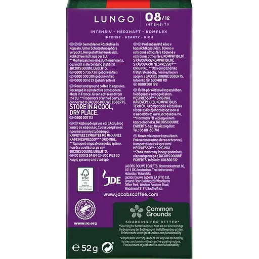 Кава мелена Jacobs Lungo 8 Intenso в капсулах, 52 г, 10 шт. (914991) - фото 3
