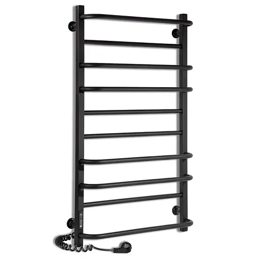Электрический полотенцесушитель Laris Зебра Комфорт ЧФЧ10 500x900 Е левый R3 73207638, Черный матовый, Левое, Электронный - фото 1