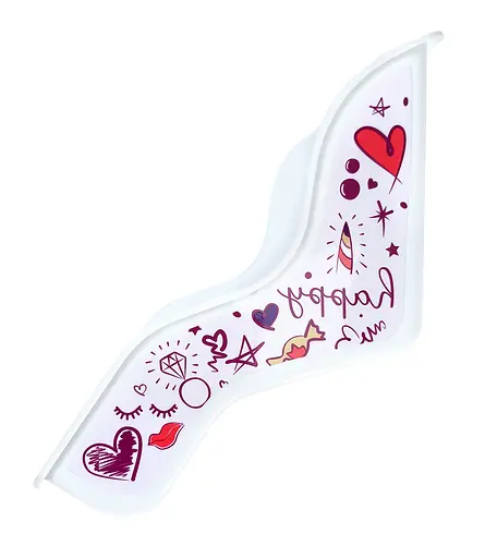 Крісло для ляльки/іграшки на велосипед білий з малюнками (G0002247) - фото 3