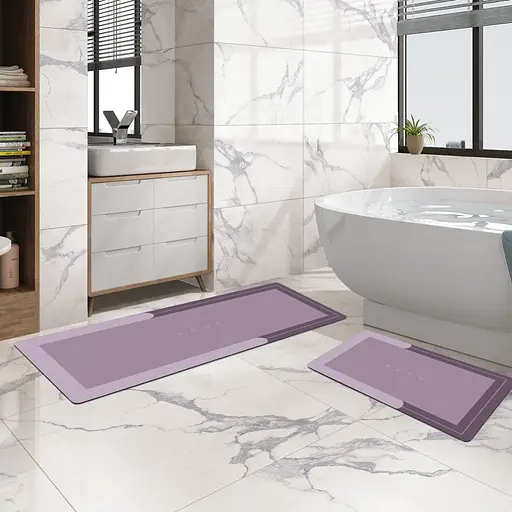 Набор диатомитовых ковриков для ванной и кухни Aquarius 50х80 см/50х120 см. Кофе.