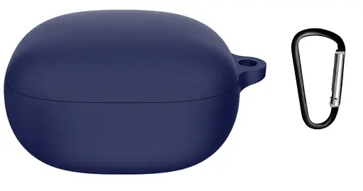 Чохол-накладка DK Silicone Candy Friendly з карабіном для Anker SoundCore Liberty 4 (dark blue) - фото 2