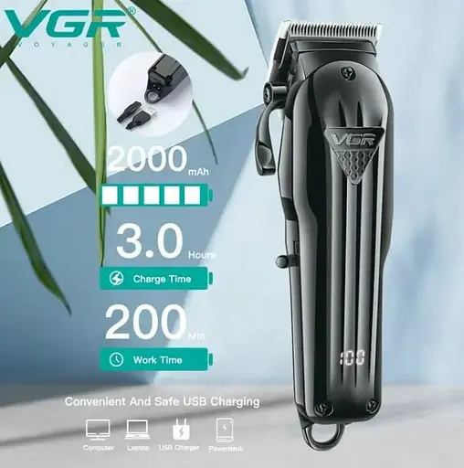 Машинка для стрижки VGR V-282 Черная - фото 3