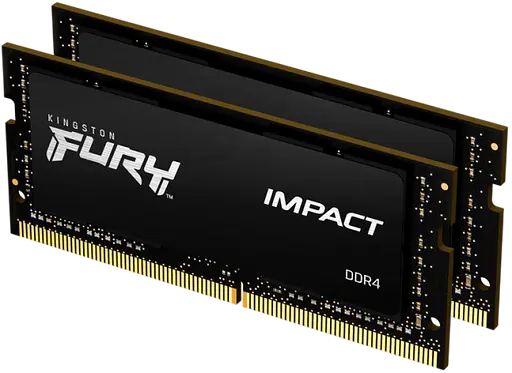 Оперативна пам'ять Kingston Fury 16GB (2x8GB) SODIMM DDR4 3200MHz Impact Black (KF432S20IBK2/16)