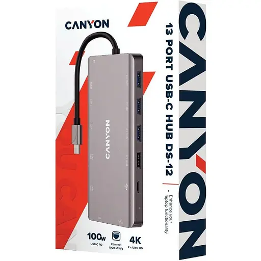 USB-хаб Canyon 13 Port USB-C Hub DS-12 (CNS-TDS12) - фото 3