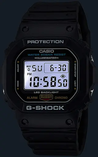 Противоударные часы Casio G-Shock DW-5600UE-1ER с полимерным ремешком - фото 3