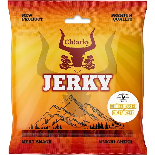 М'ясні снеки Ch!arky Шийки курячі по-тайськи 100 г