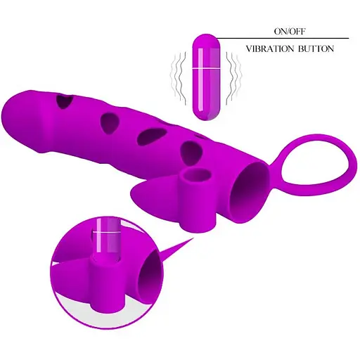 Насадка с вибрацией Pretty Love BI-026215-1, Фиолетовый - фото 6