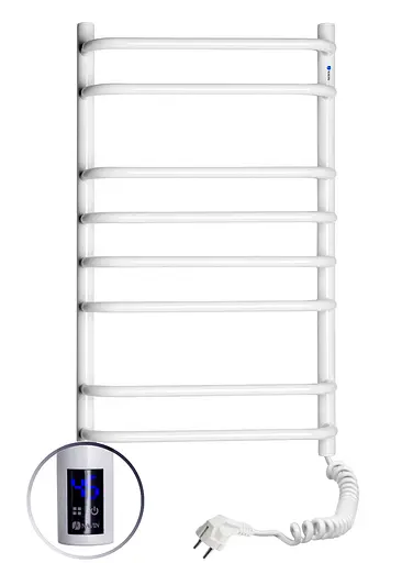 Электрический полотенцесушитель Navin Симфония 480x800 Sensor правый с таймером 12-009033-4880, Белый, Правое, Электронный - фото 1