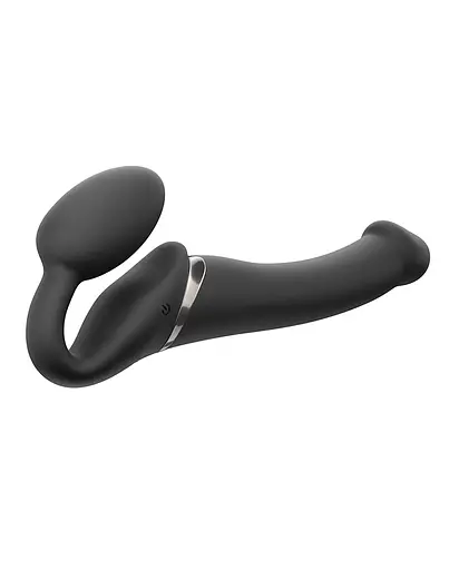 Двойной страпон с вибрацией Strap-On-Me 18 см черный - фото 2