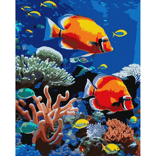 Картина по номерам "Яркий риф" Идейка KHO6703, 40х50 см - фото 1