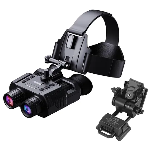 Повний комплект окуляри нічного бачення ПНБ NV8000 + чорне металеве кріплення на шолом Wilcox L4G24 (100855-981)