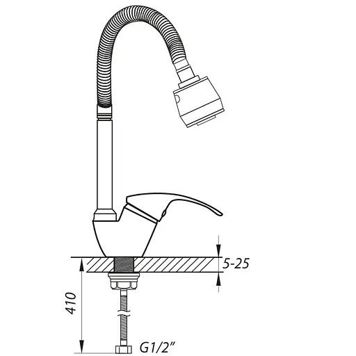 Змішувач для кухні Zerix YUB 135 з рефлективним виливом ZX2948 Хром - фото 2