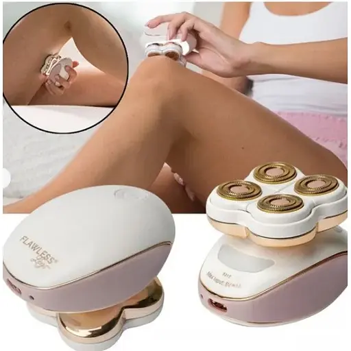 Женский эпилятор для ног Flawless Legs SD-98 с 4 плавающими головками и подсветкой - фото 4