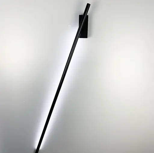 Лінійне бра із поворотним механізмом у чорному корпусі 100 см Line F Арт. WJ97/1000 BK - фото 2