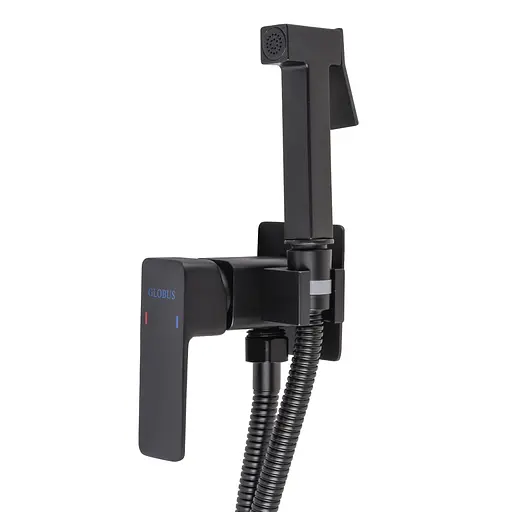 Набір гігієнічного душа прихованого монтажу Globus Lux Milano GLM-0-106MIX-BB, Чорний матовий - фото 1