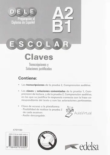 DELE Escolar A2/B1 Claves. Transcripciones y soluciones justificadas - фото 2