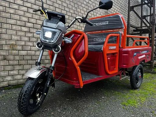 Вантажний електроскутер-самоскид триколісний CROSSER Cargo 12" (800W 60V, 32Ah) Червоний - фото 3