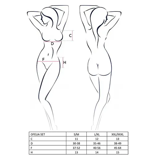 Комплект білизни Passion OFELIA Set OpenBra white L/XL - фото 3