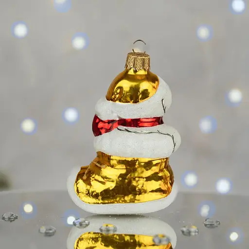 Ялинкова прикраса Санта Шоп Песик в чобітку скло (4820001180251) - фото 2