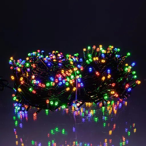 Новорічна гірлянда Різдвяна фея GarlandoPro 50 м 500 LED чорний дріт Мультиколор CF500L50MBML - фото 2