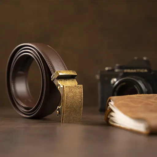 Ремінь шкіряний Vintage чоловічий 115х3,2 см acs0014930 - фото 7