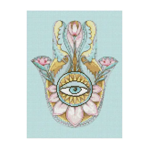 Алмазна мозаїка Strateg ПРЕМІУМ Амулет у спокійних тонах 30х40 см. HX012 - фото 1