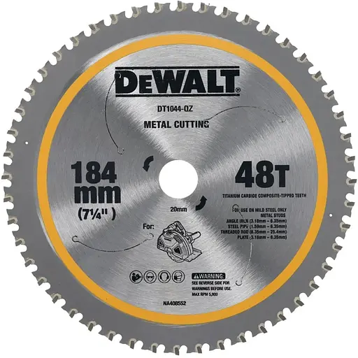 Диск пильный DeWalt Metal Cutting 184 х 20 х 48 мм 48 зубьев (DT1044)