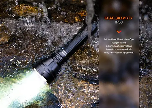 Ручний ліхтарик Fenix HT32 2500лм (білий + червоний + зелене світло) Чорний - фото 9