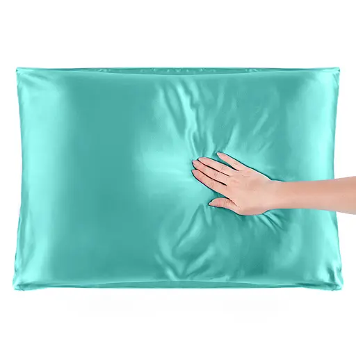 Шовкова наволочка «Чумацький шлях» для подушки 70х50 см Наволочка від зморшок зі 100% натурального шовку Mulberry 19 моммі Бірюзовий - фото 4