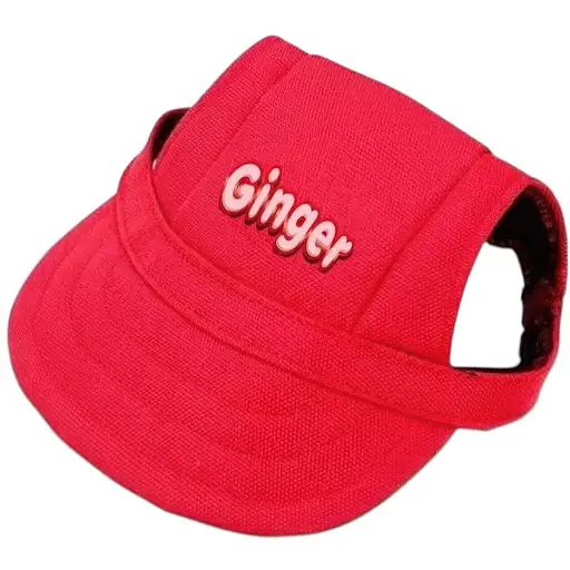 Кепка Ginger для животных M красная с регулируемой затяжкой ОГ-35 см - фото 1