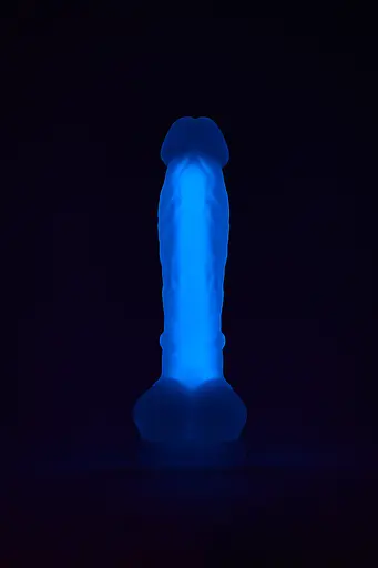 Неоновий фалоімітатор DreamToys Radiant 19 см синій - фото 10