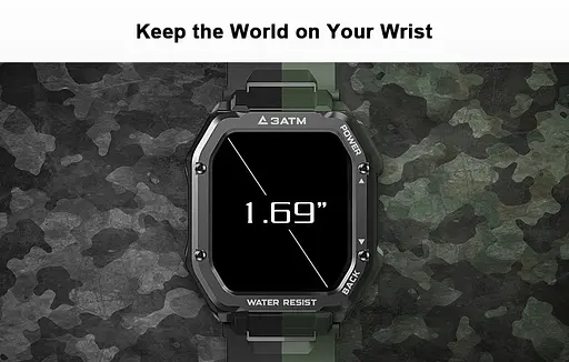 Тактические умные часы Kospet Rock противоударные, водонепроницаемые (Черный) - фото 9