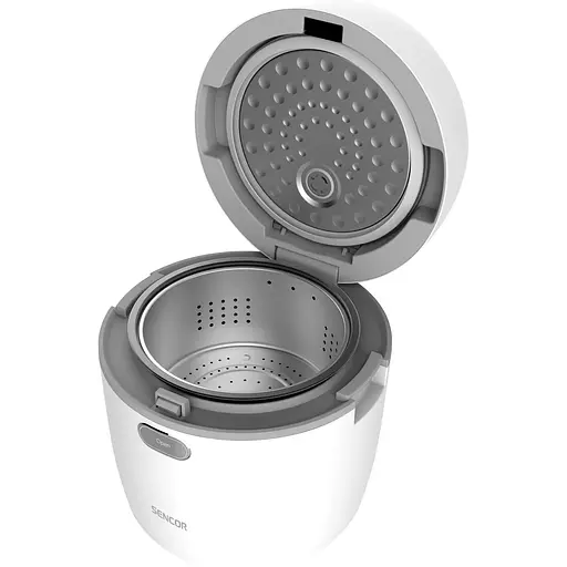 Рисоварка Sencor 350Вт, чаша 0.6л, сенсорне керування, 8 програм, пластик, білий - фото 5