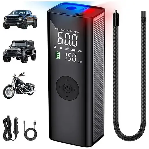 Компресор акумуляторний ParkCity T2250 портативний, з автостопом та цифровим манометром - фото 4