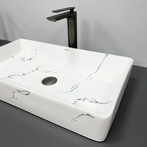 Умивальник VBI Triest marmo накладний VBI-012704, Мармур - фото 3