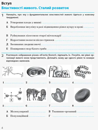 Біологія і екологія. 10 клас. Робочий зошит. Рівень стандарту - фото 3