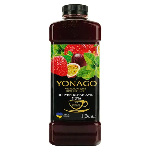 Напиток витаминный концентрированный YONAGO Клубника-Маракуйя-Мята 1250 г - фото 2