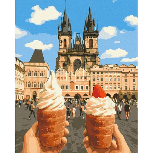 Картина за номерами на підрамнику Brushme Ласощі старого міста