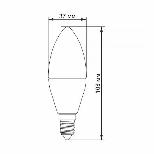 Лампа LED Videx C37h 6W E14, 4100K (VL-C37h-06144) - фото 3