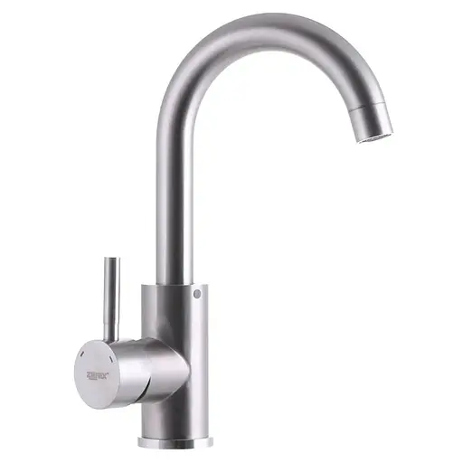 Смеситель для умывальника Zerix LUX-001 ZX3122 Нержавеющая сталь - фото 1