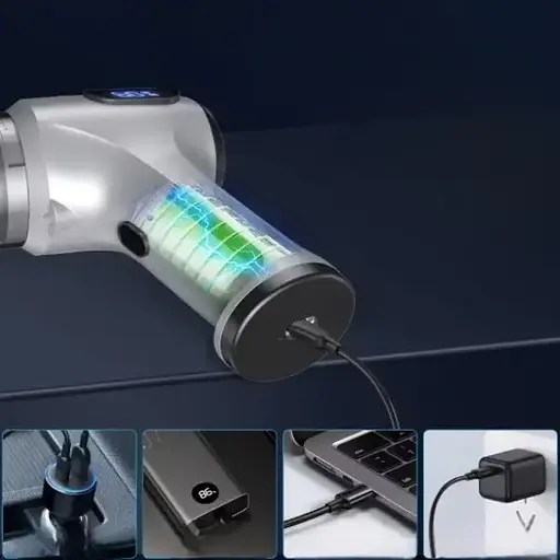 Пилосос ручний AND XL-1463 бездротовий автомобільний зі змінними насадками Срібний - фото 5