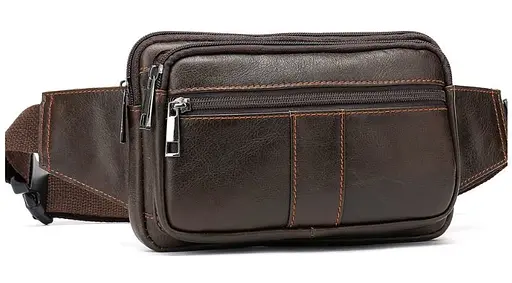 Чоловіча шкіряна сумка на пояс Vintage 20х13х3 см sum0014990 - фото 10