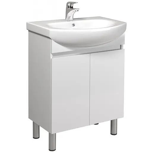 Тумба Мойдодир Фокус 60 з умивальником Runa 60/Лотос 60 Білий - фото 1
