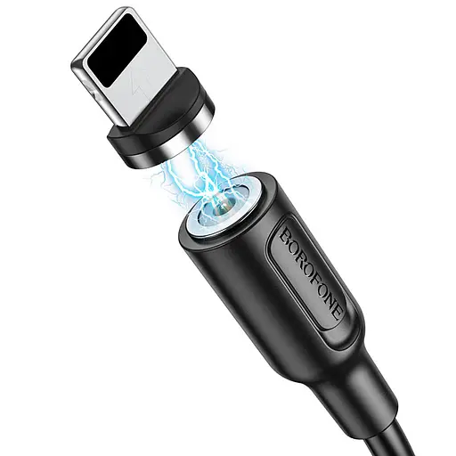 Дата кабель Borofone BX41 Amiable USB to Lightning (1m) Чорний - фото 3