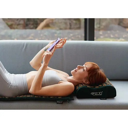 Килимок акупунктурний 4FIZJO Eco Mat XL Аплікатор Кузнєцова з подушкою 110 x 42 см 4FJ0385 Navi Green/Gold (P-5907739315083) - фото 9
