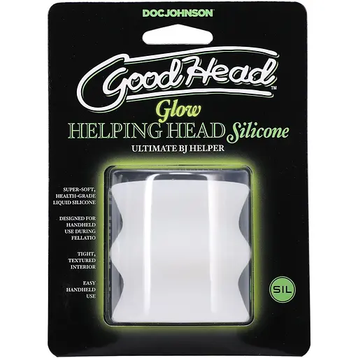 Мастурбатор Doc Johnson GoodHead - Glow Helping Head silicone - фото 4