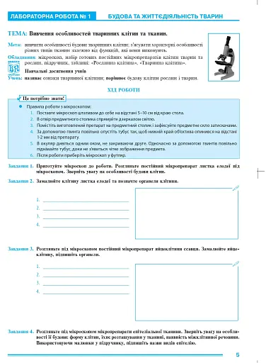 Біологія. Зошит для лабораторних робіт. 8 клас - фото 4