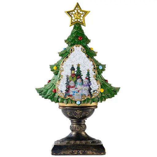 Світильник-декор новорічний Ялинка XHF-8002 LED 5 мелодій USB AAх3 (24.5х10.5х43.5см)