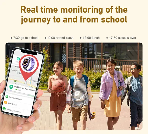 Смарт-годинник дитячі з відеодзвінком Wonlex KT32 Original WI-FI GPS SIM-карта Blue (18344) - фото 9