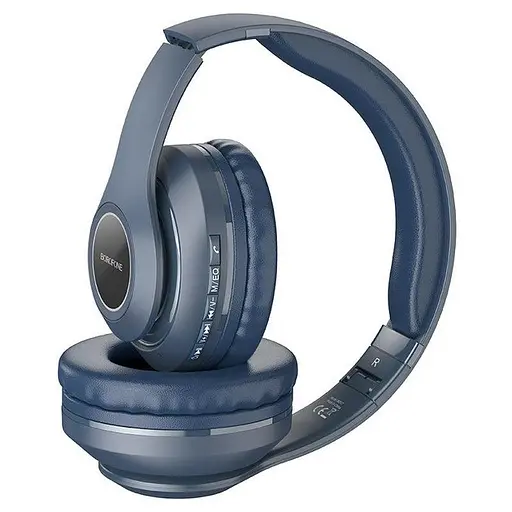 Бездротові накладні навушники Bluetooth BOROFONE BO17 синій - фото 3